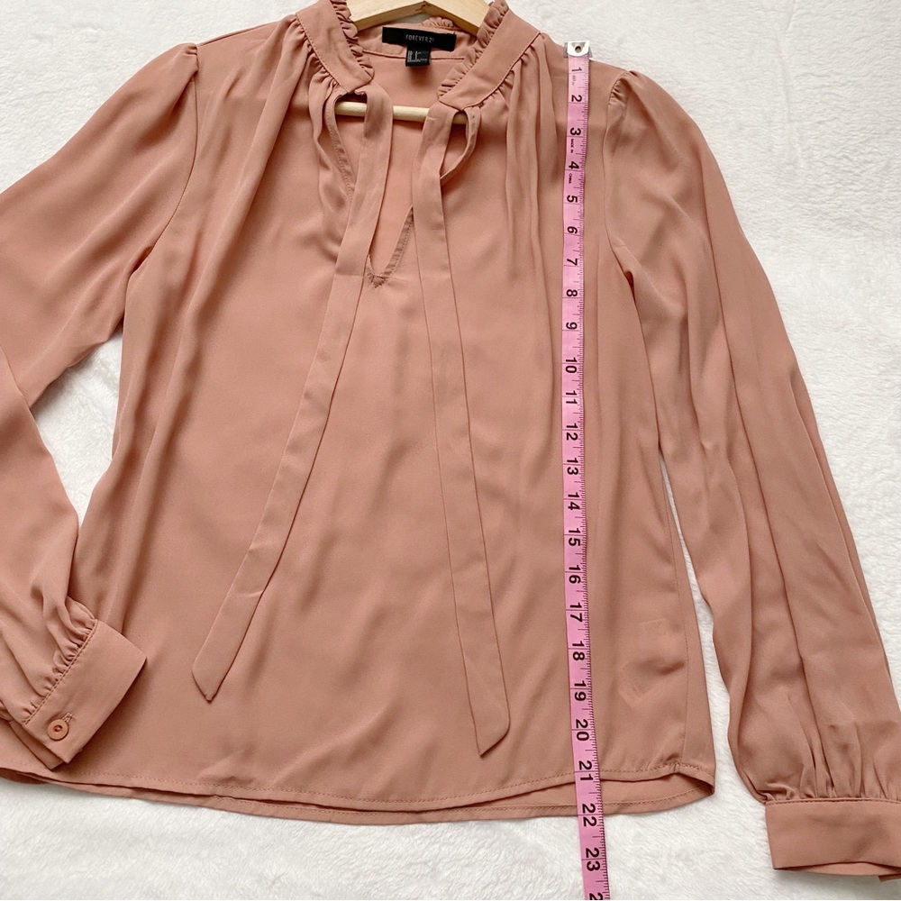 Pink Ruffled High Neck with Ties Top - Picture 5 of 9